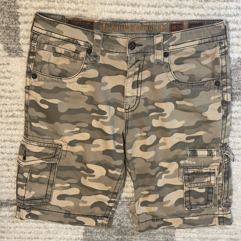 Rock Revival Bintage Camouflage Cargo Short